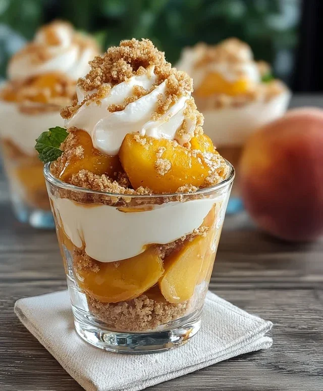 Classic Peach Cobbler Parfait
