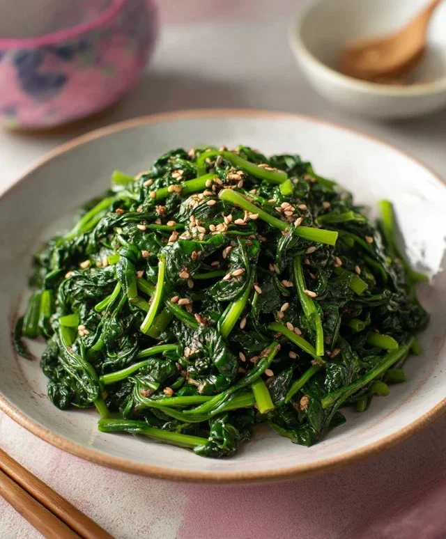 Korean Spinach Side Dish (Sigeumchi Namul)