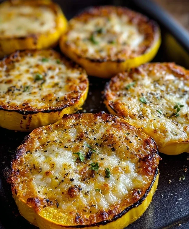Cheesy Baked Squash Rounds