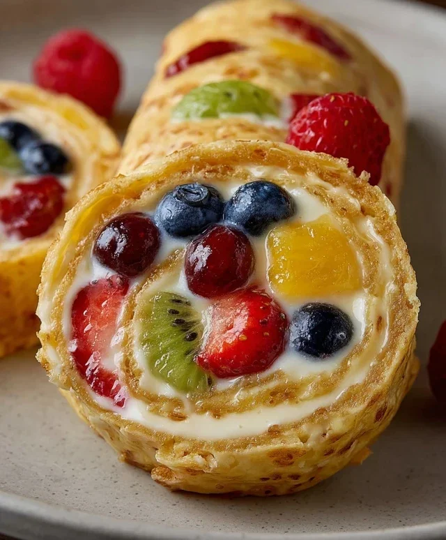 Cheesecake Fruit Salad Roll Ups
