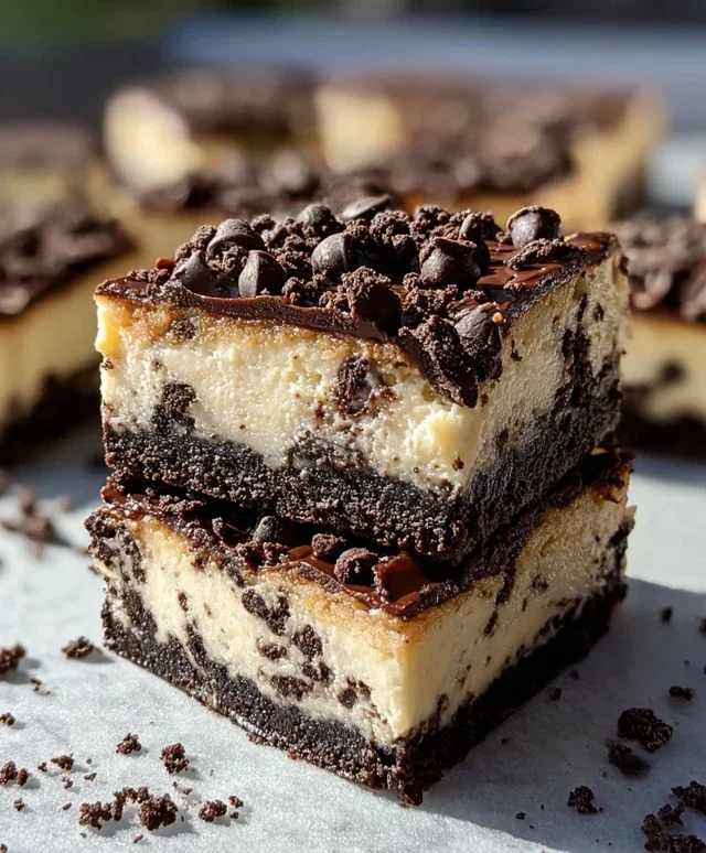 Chocolate Chip Oreo Cheesecake Bars