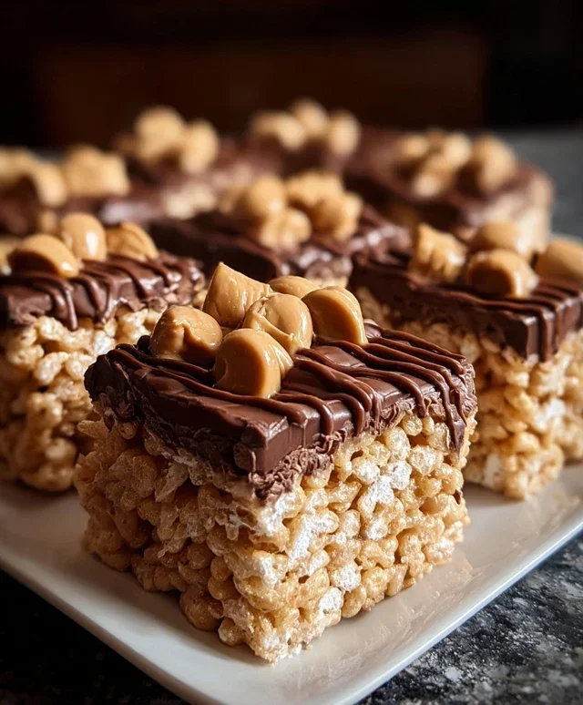 Chocolate Peanut Butter Rice Krispie Squares