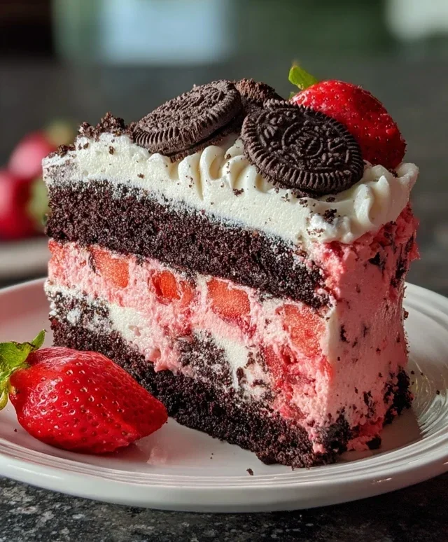 Strawberry Oreo Cake